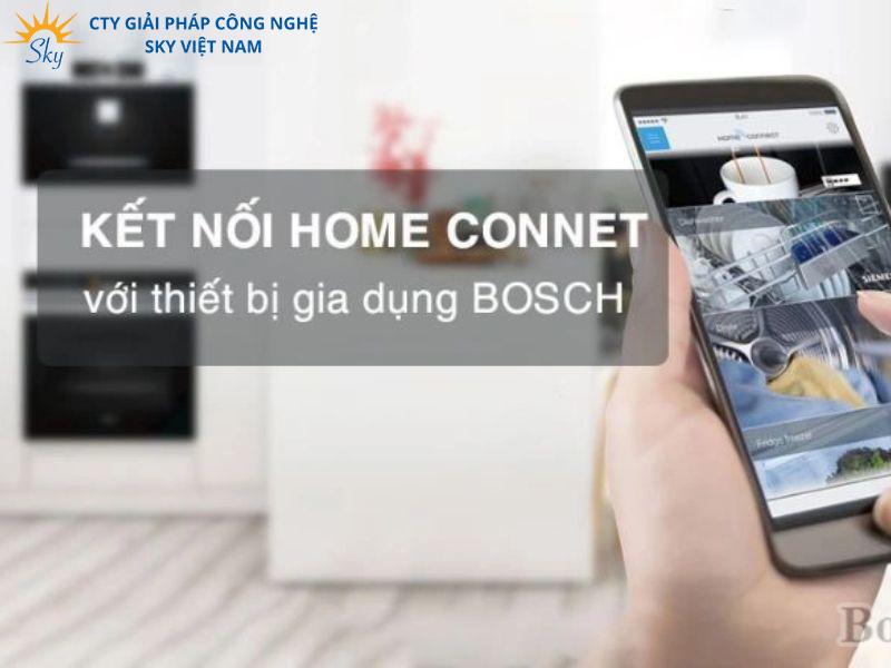 Tính năng Home Connect, giúp bạn có thể điều khiển máy rửa bát bằng điện thoại dù ở bất cứ đâu